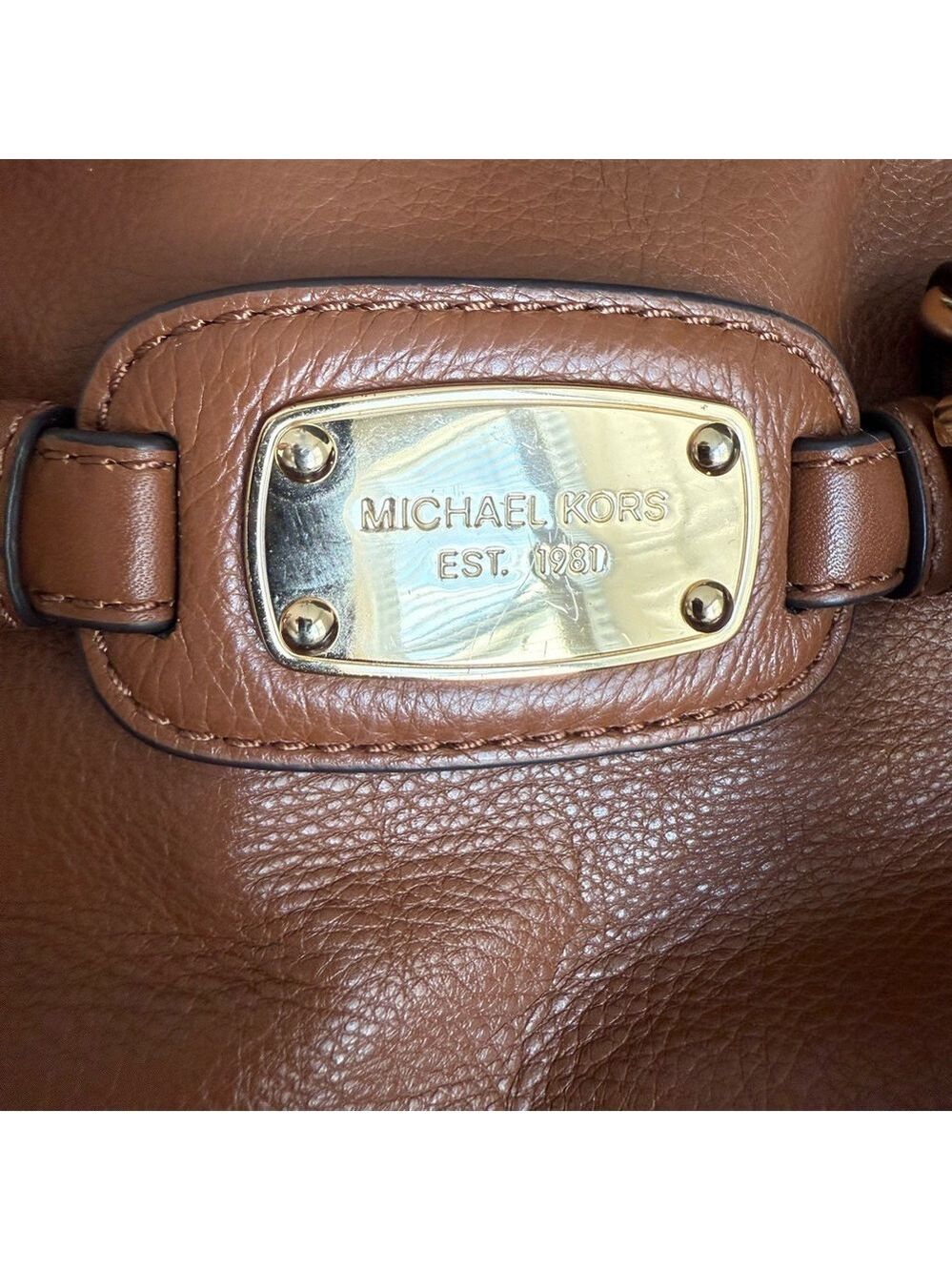Michael Kors Hamilton Large East West Pebbled Leather Tote Shoulder Bag - Picture 10 of 10